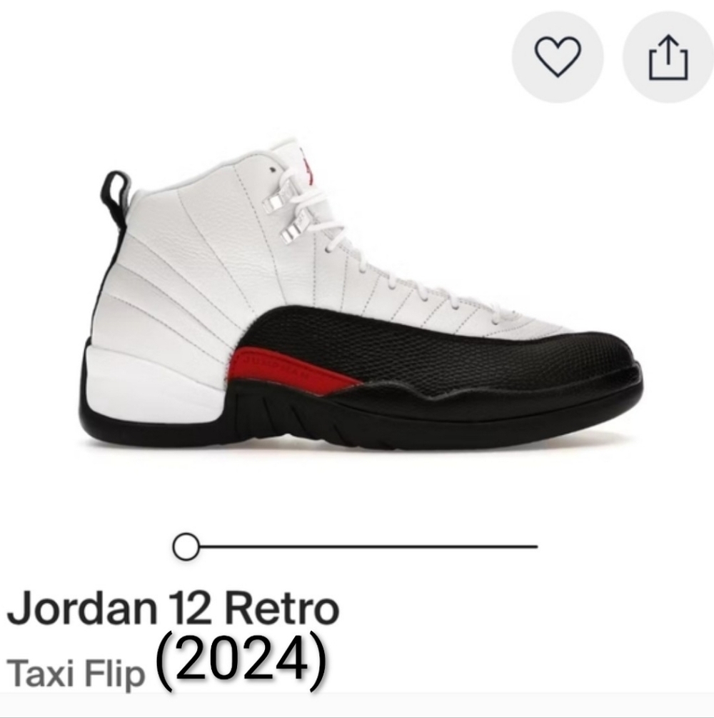 Jordan 12 Retro Taxi Flip Sneakers Mens SZ 9.5 Womens SZ 11 EUC